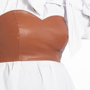 Faux Leather Bustier